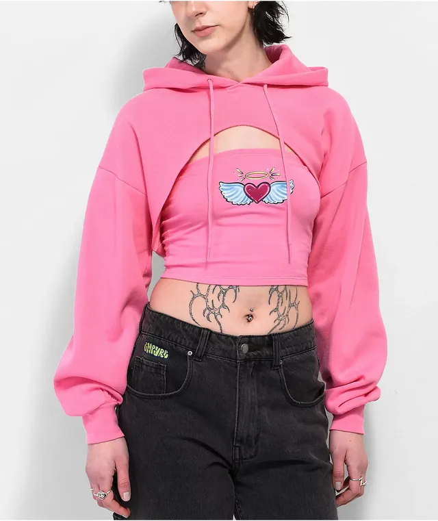 Cropped shrug hoodie hotsell