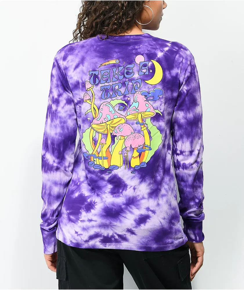Purple tie dye store shirt long sleeve