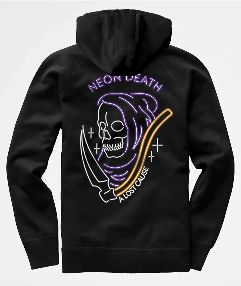 A Lost Cause Neon Reaper Black Hoodie Vancouver Mall