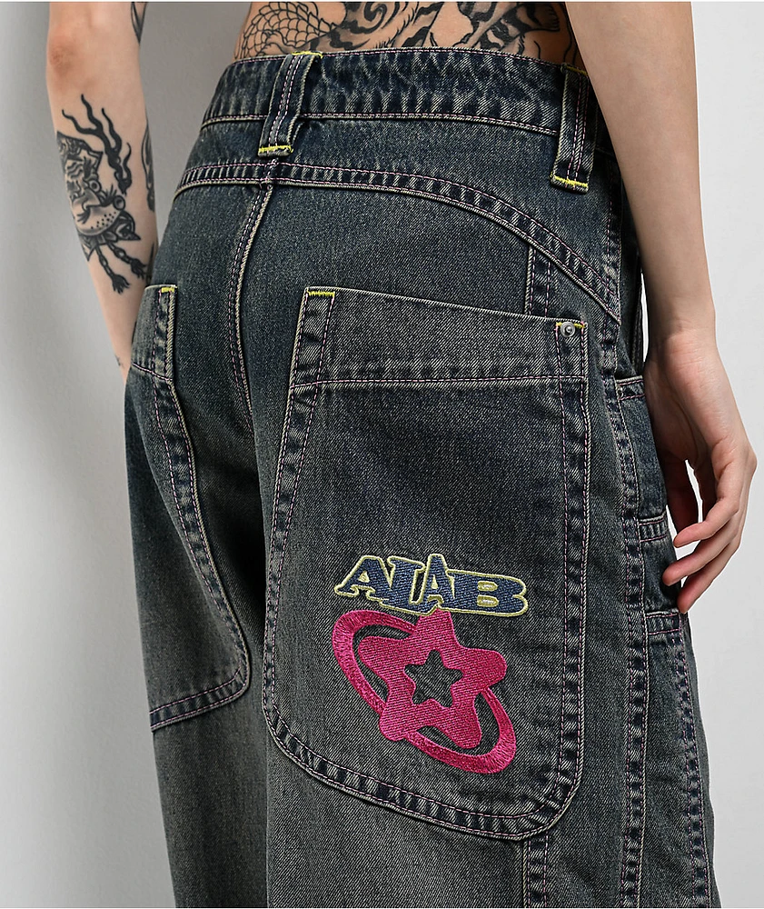 【HI FI FNK】Alpy Curved Denim A.LAB Analog Curved Blue Wash Rave Jeans at CoolSprings