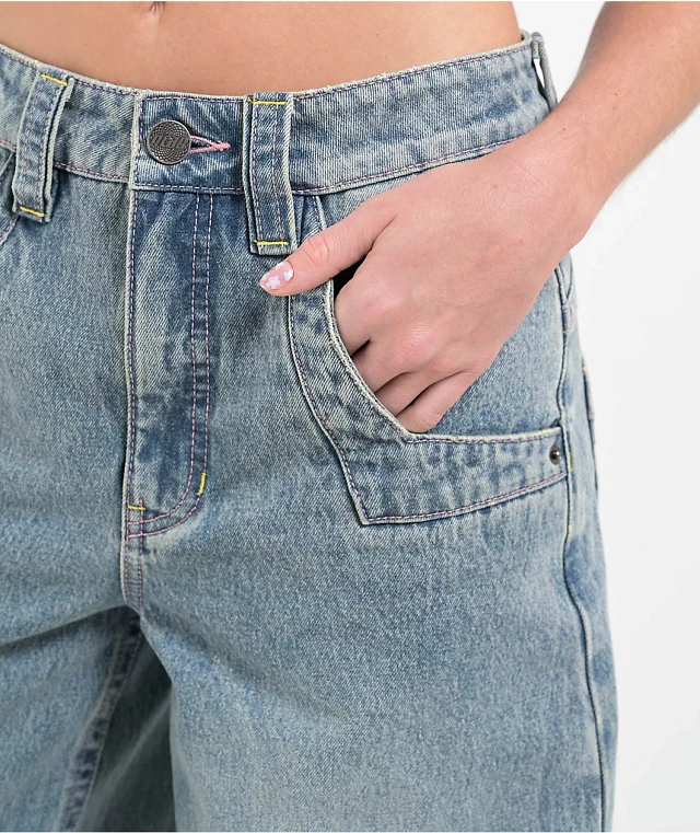 A.LAB Analog Curved Blue Wash Rave Jeans at CoolSprings