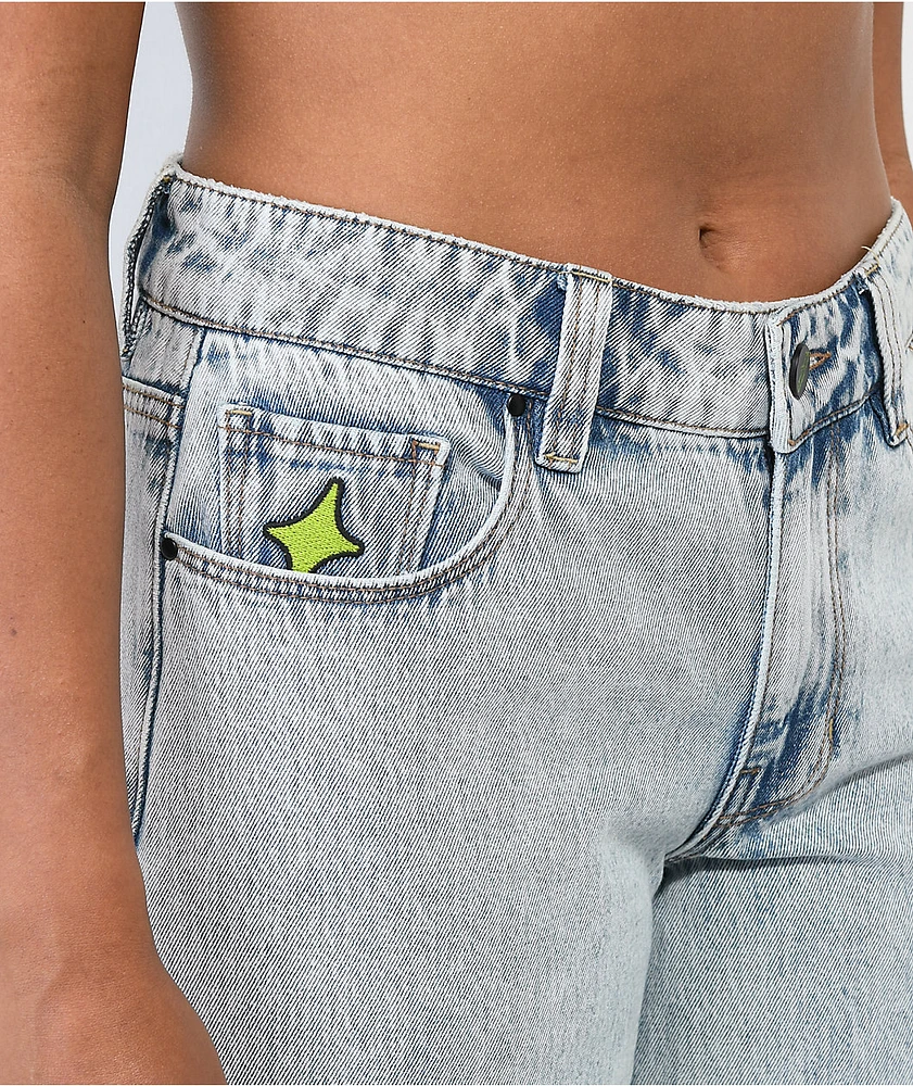 A.LAB Ashlee Extra Baggy Blue Wash Denim Jeans | Arden Fair