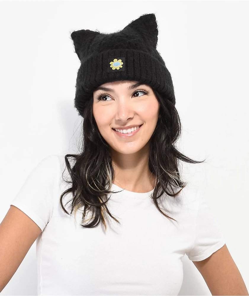 A.LAB Fuzzy Feline Black Beanie | MainPlace Mall