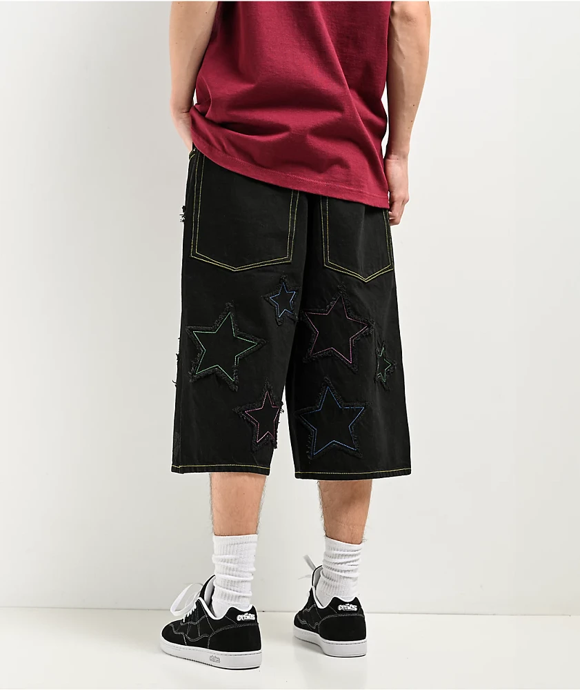 A.LAB Jabber Star Black Denim Shorts at Hamilton Place in