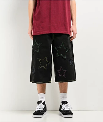 A.LAB Analog Star Turntable Denim Shorts | MainPlace Mall