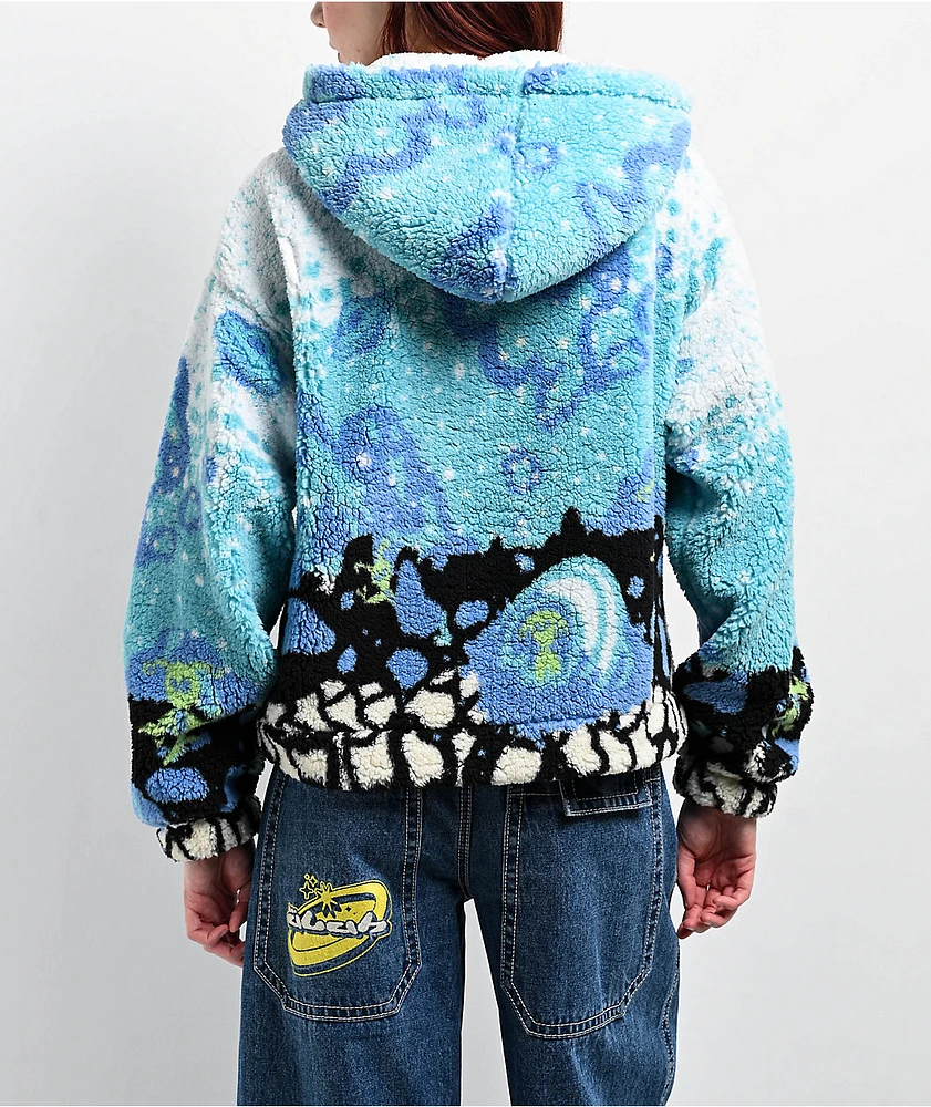 A.LAB Kadley Icey Outer Space Sherpa Hoodie | Connecticut Post Mall