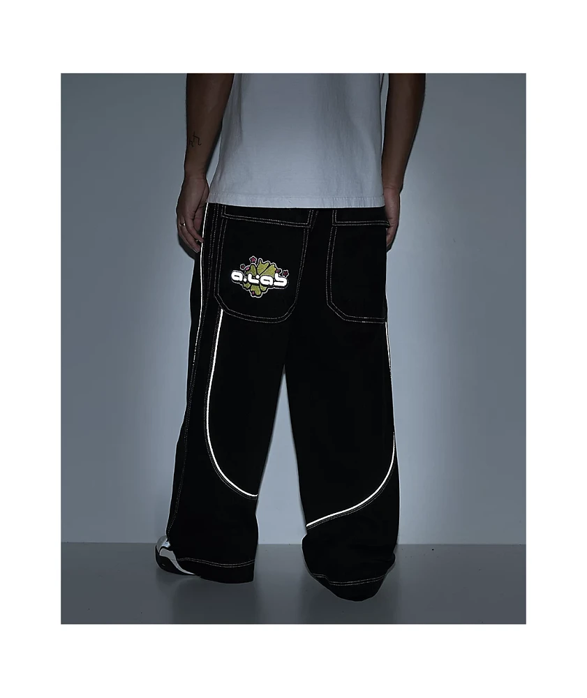 A.LAB Mega Piped Black Jeans | MainPlace Mall