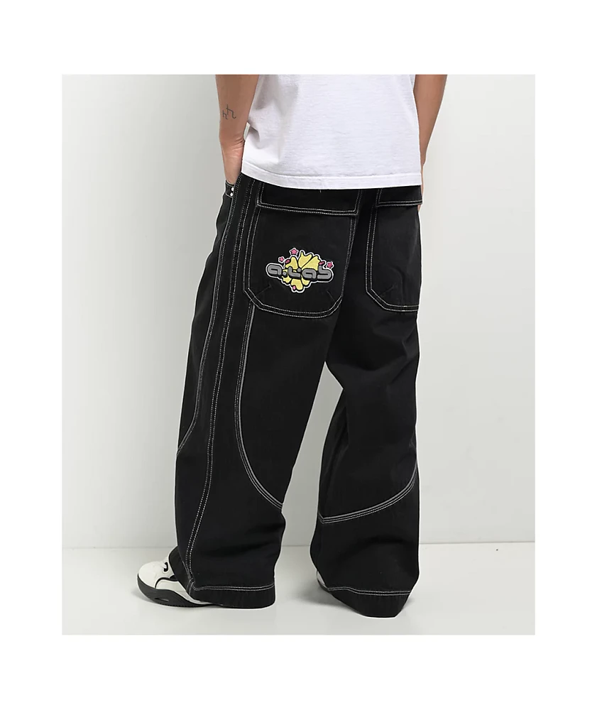 【LABROS】Big Stitch Baggy Jeans (Black) LABROS(ラブロス)/ BIG STITCH BAGGY JEANS -BLACK- | E.S.P.