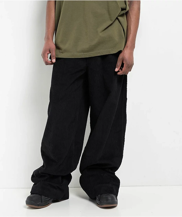 A.LAB Mega Rave Black Corduroy Pants | Liberty Center