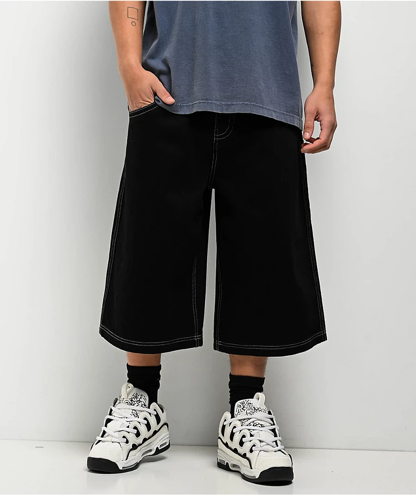 A.LAB Mega Rave Black Denim Shorts at Hamilton Place in