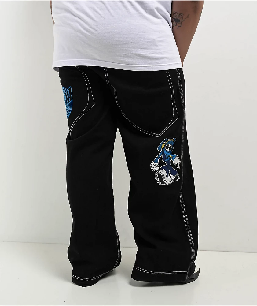 【LABROS】Big Stitch Baggy Jeans (Black) LABROS(ラブロス)/ BIG STITCH BAGGY JEANS -BLACK- | E.S.P.