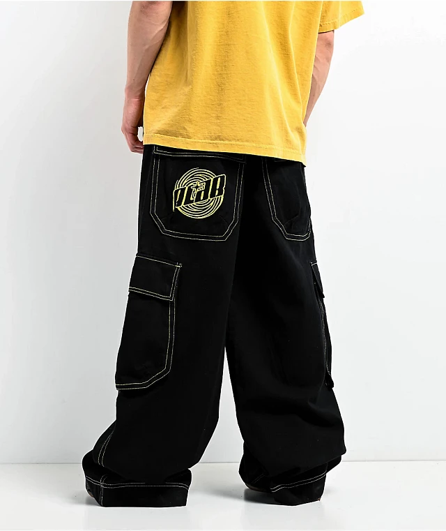A.LAB Rave Cargo Giga Black Denim Jeans | Shop Midtown