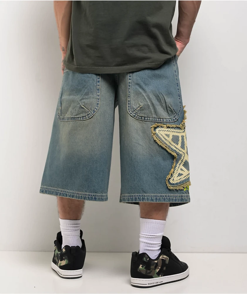 パンツ Stuka rave pants 32 shorts jorts A.LAB Star Blue Wash Mega Rave Shorts | Arden Fair