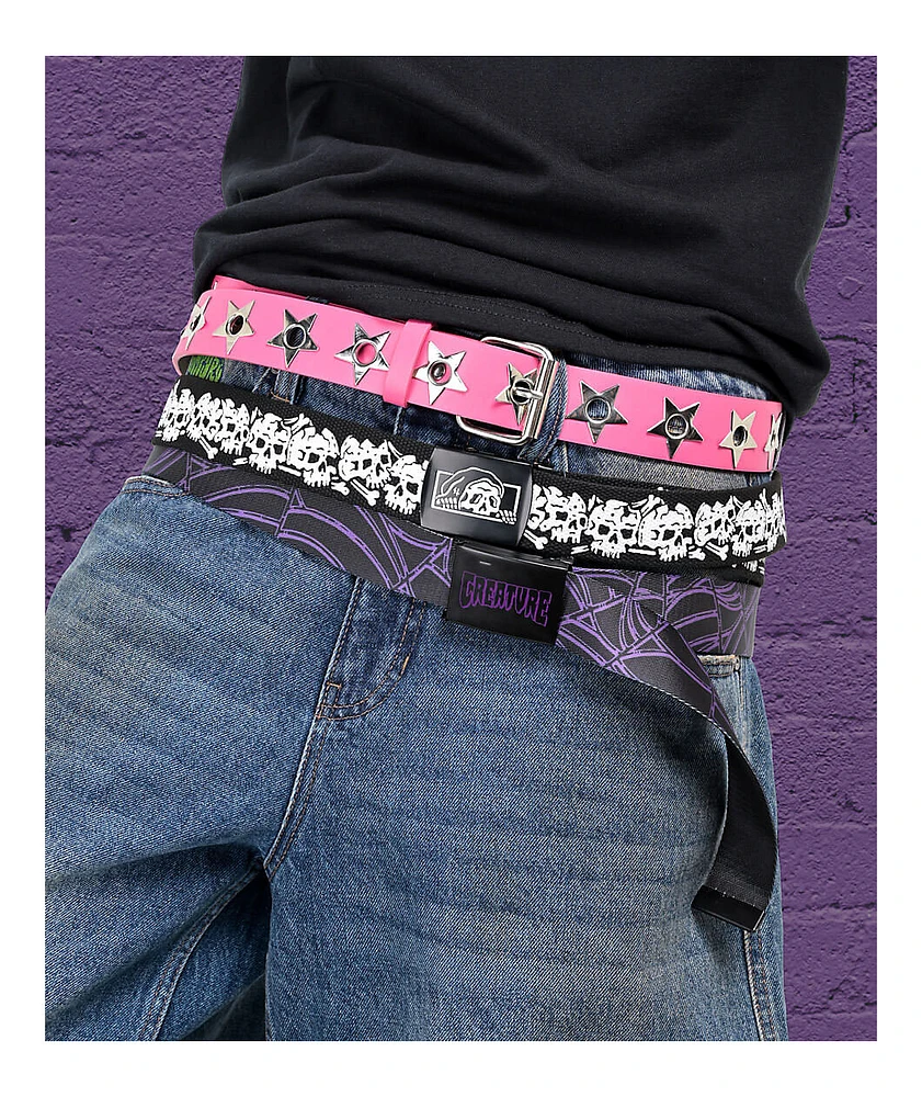 A.LAB Star Grommet Pink Belt | Liberty Center