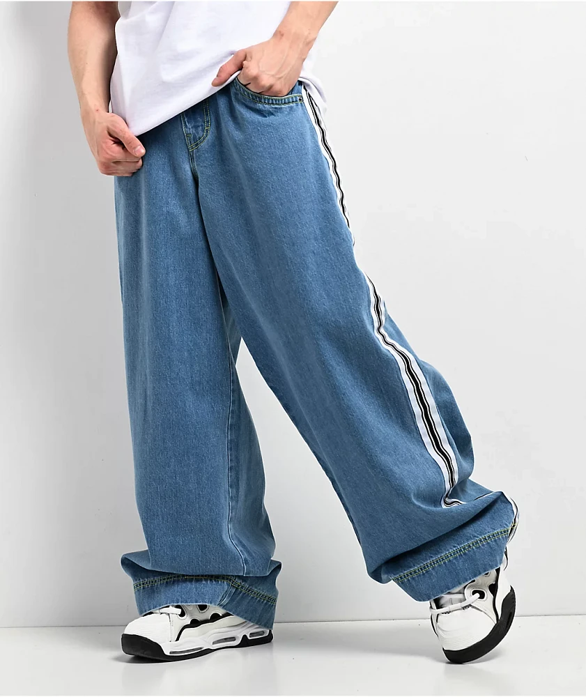 Denim with stripe hot sale