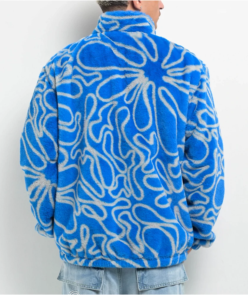 Kobee LUCY WAVE JACKET ブルー ジャケット A.LAB Swirl Blue Tech Fleece Jacket | Zumiez
