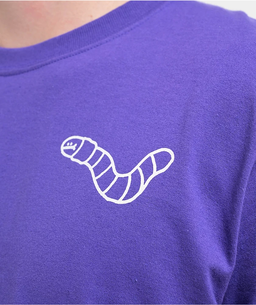 A.LAB Wanted Worm Purple Long Sleeve T-Shirt | MainPlace Mall
