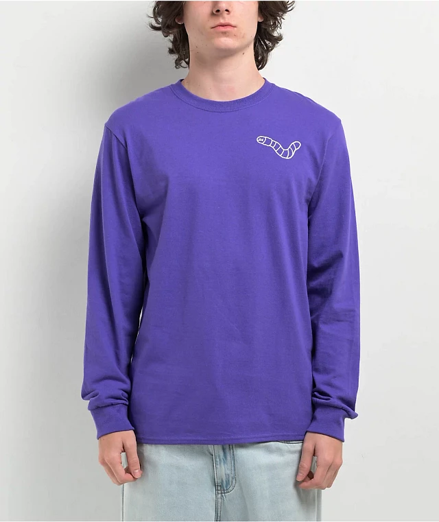 A.LAB Wanted Worm Purple Long Sleeve T-Shirt at Hamilton Place in