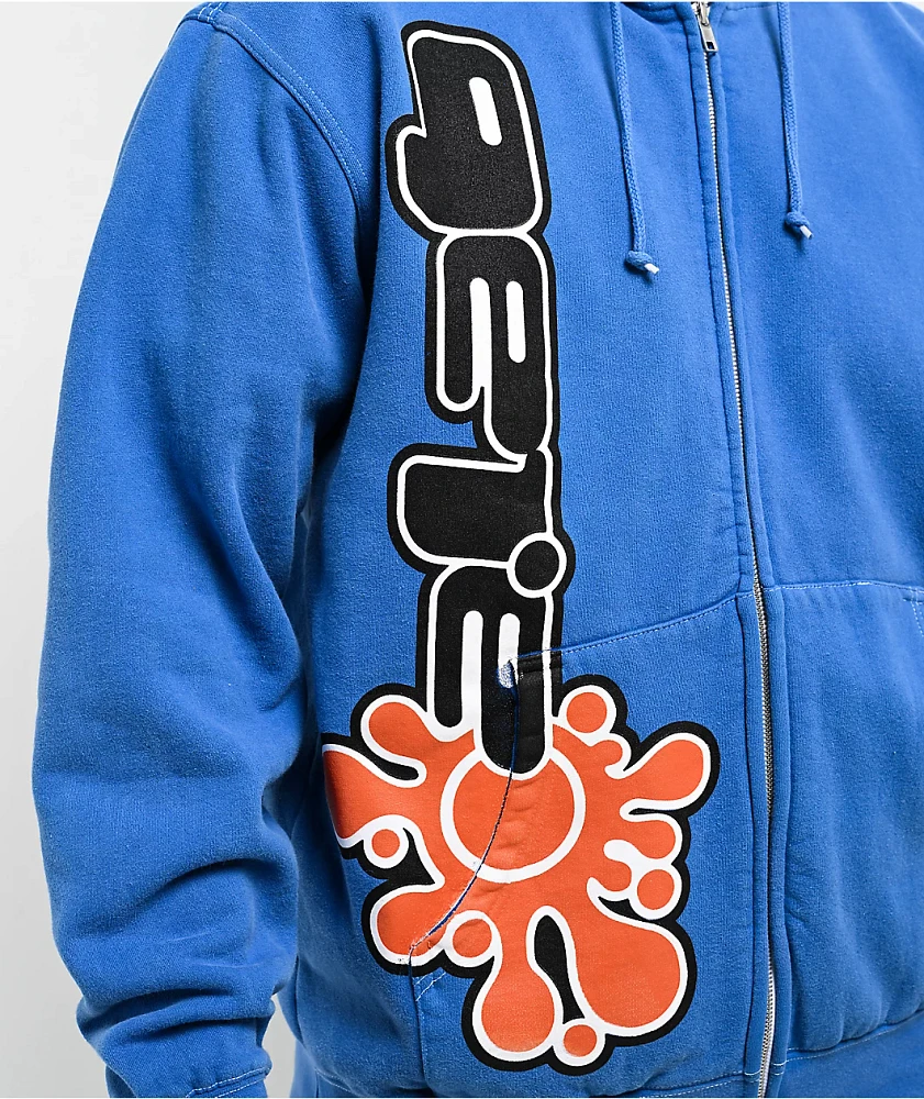A.LAB Y2K Varsity Blue Zip Hoodie | MainPlace Mall A.LAB Y2K Varsity Blue Zip Hoodie | MainPlace Mall