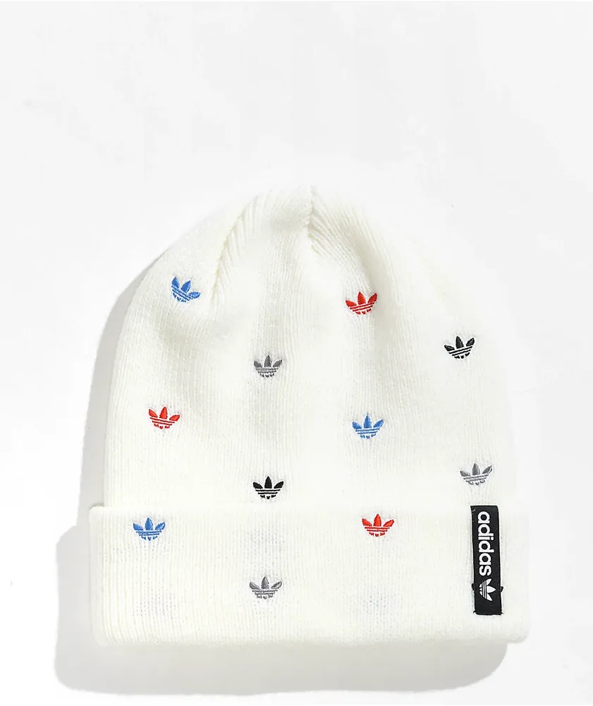 Adidas trefoil clearance beanie white