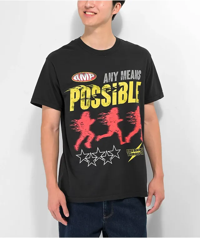 アンシン　Tシャツ　ファンコン Any Means Possible AMP Chase Black Wash T-Shirt | MainPlace Mall