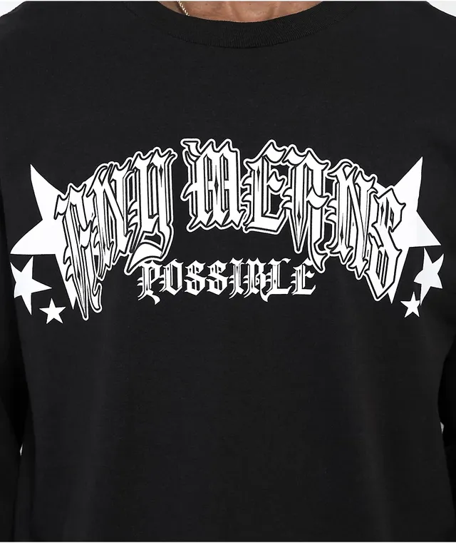 Any Means Possible AMP Stars Black Long Sleeve T-Shirt | Vancouver