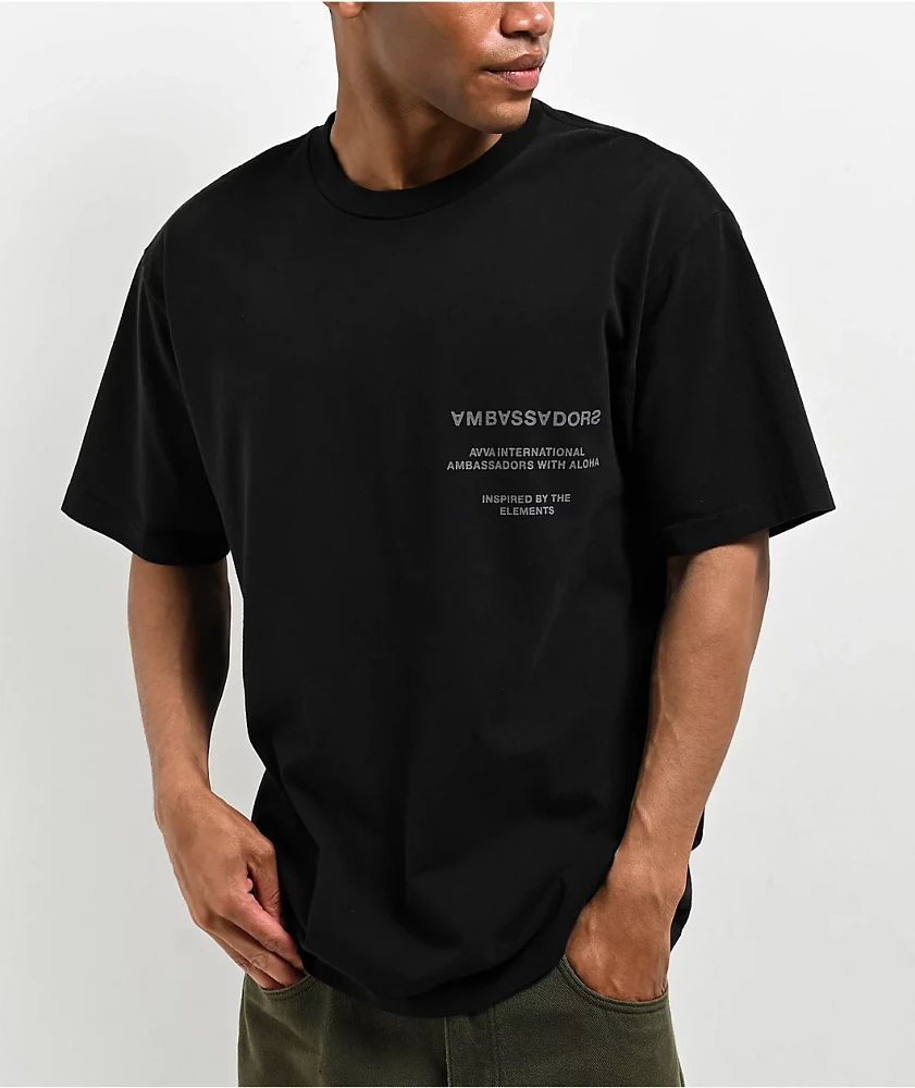 AVVA Barbed Globe Black T-Shirt | Liberty Center