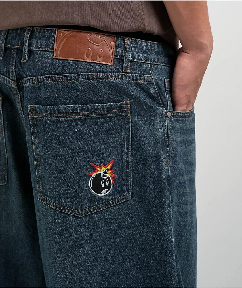 Adam Bomb Baggy Dark Blue Wash Denim Jeans | MainPlace Mall