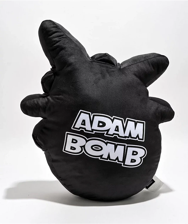 Adam Bomb Black Plush Pillow | MainPlace Mall