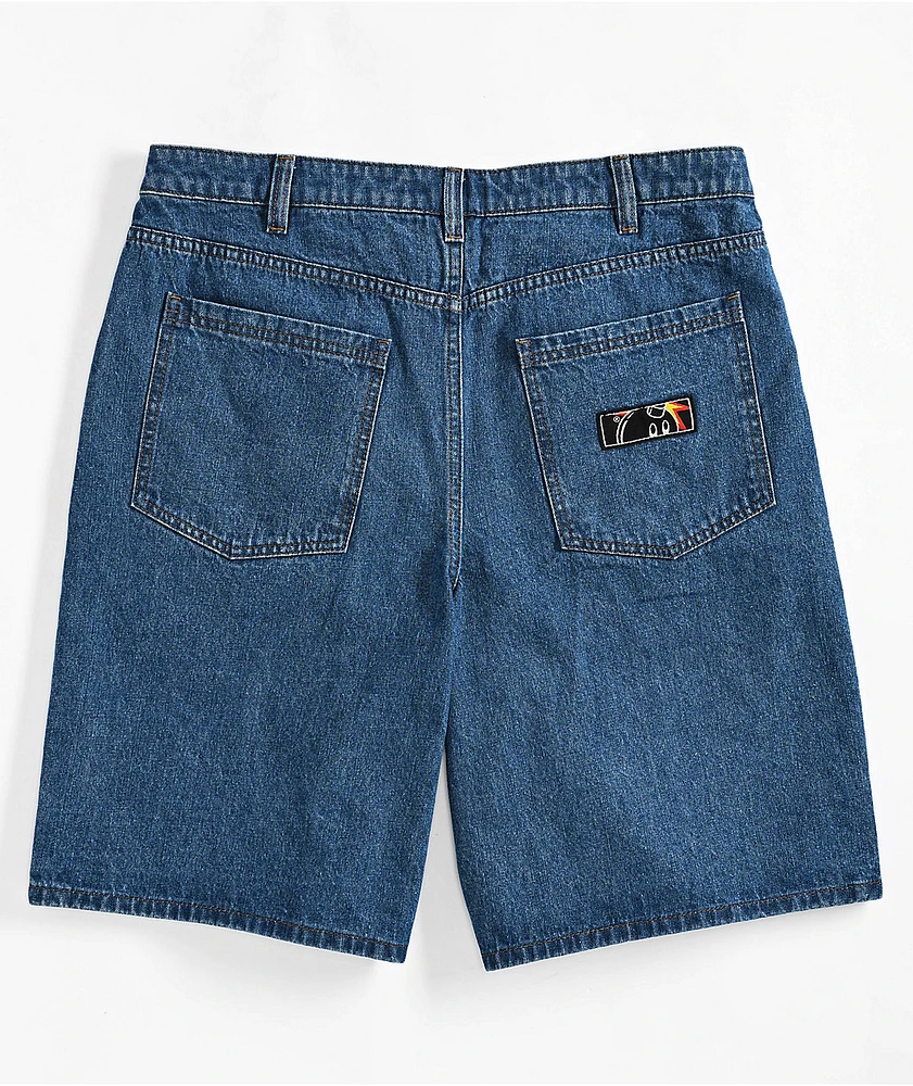 Adam Bomb Speed Blue Denim Baggy Shorts at Hamilton Place in