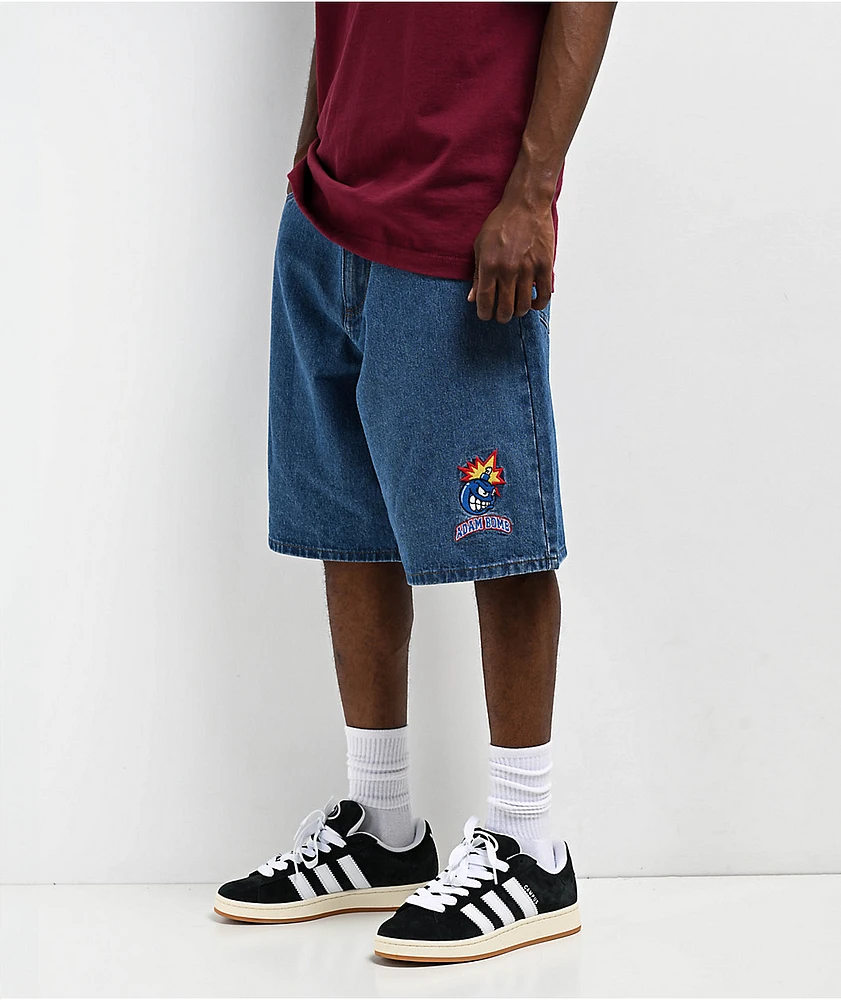Adam Bomb Speed Blue Denim Baggy Shorts | Liberty Center