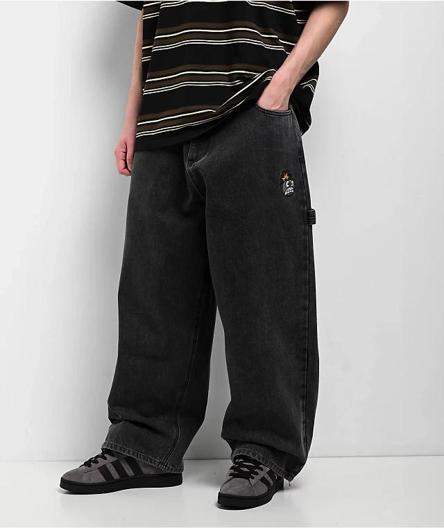 直送商品 Baggy Bomb Adam Washed Center Liberty | Jeans Denim Black パンツ