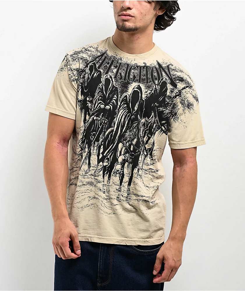 Affliction Black Knight Sand T-Shirt | MainPlace Mall