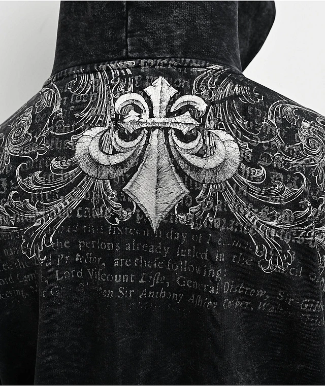 Affliction Collapse Black Lava Wash Hoodie | Arden Fair