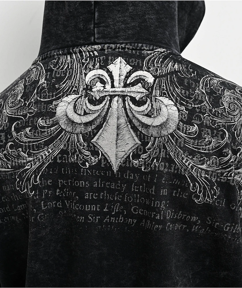 Affliction Collapse Black Lava Wash Hoodie | MainPlace Mall