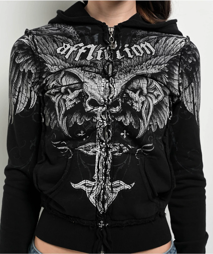 Affliction Death Eyes Black Zip Hoodie at Foxvalley Mall in Aurora, IL