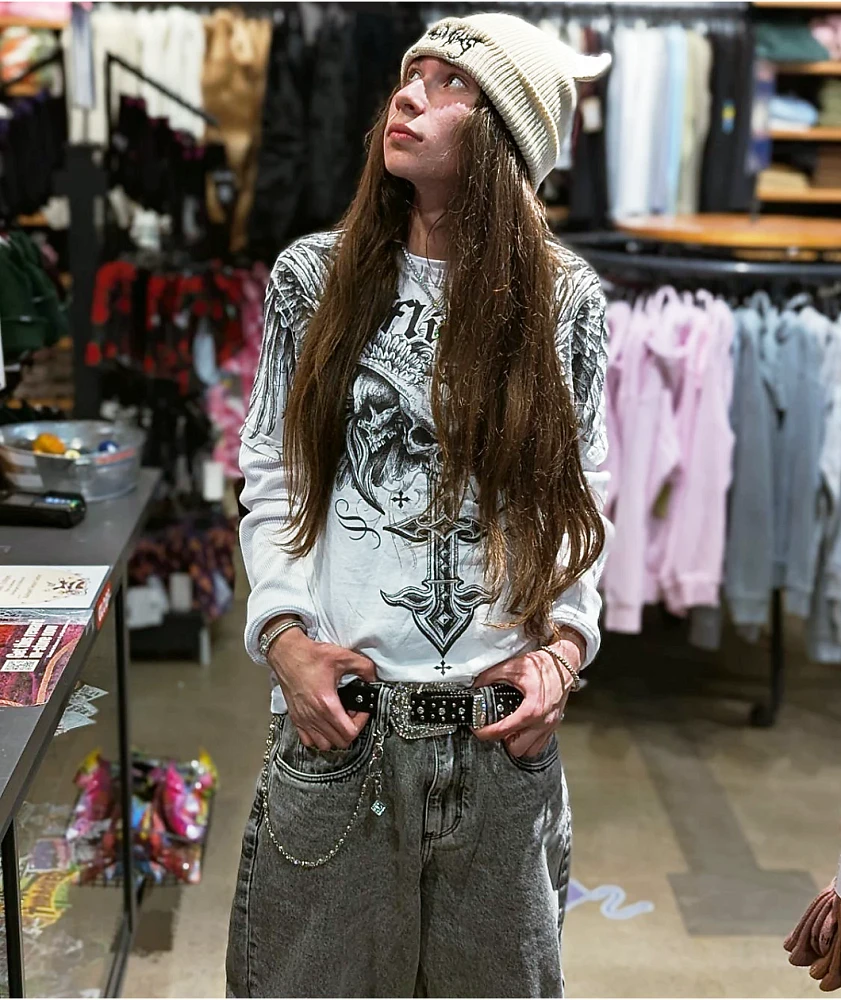 Affliction Death Eyes White T-Shirt at Foxvalley Mall in Aurora, IL