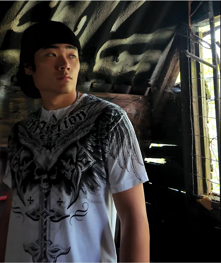 Affliction Death Eyes White T-Shirt at Foxvalley Mall in Aurora, IL