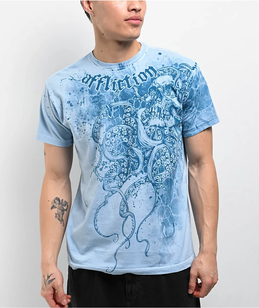 Affliction Eleven Light Blue T-Shirt at CoolSprings Galleria in