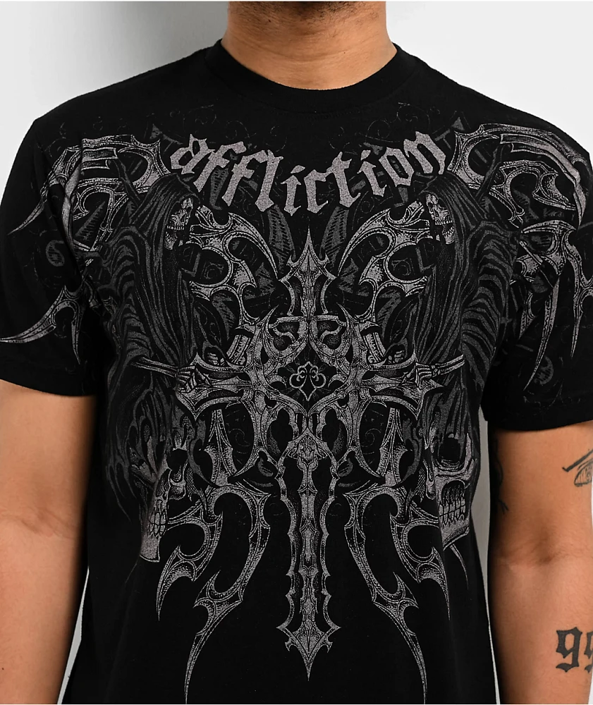 Affliction Haunted Passage Reflective Black T-Shirt | Mission Valley