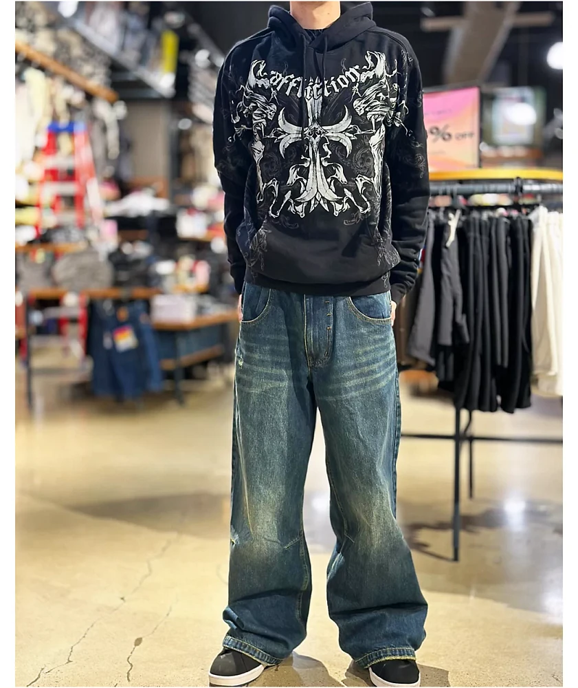 Affliction Jump Black Hoodie | MainPlace Mall