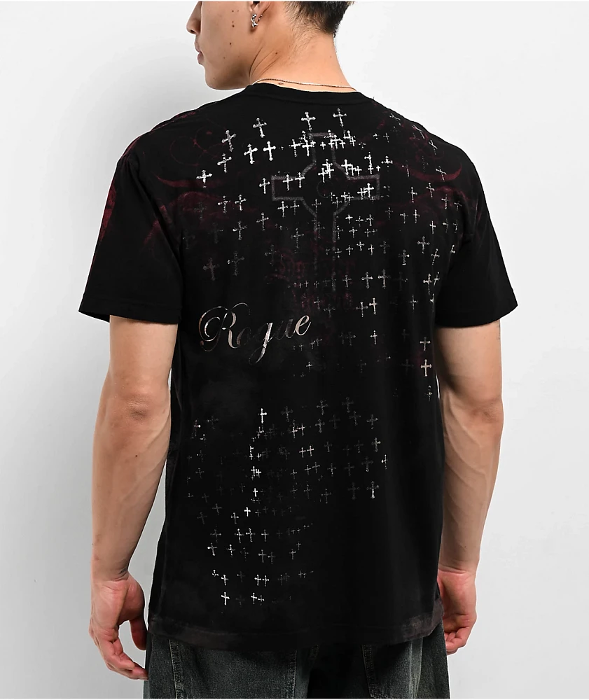 Affliction x Rogue Darkness Black T-Shirt | Liberty Center