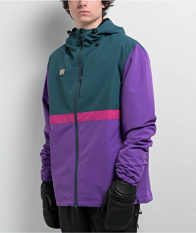 Adidas originals adiplore half zip jacket with hood in purple clearance