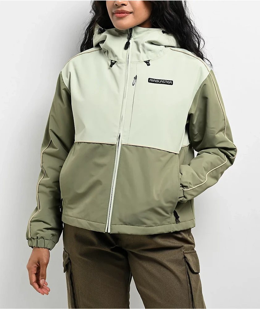 Airblaster Lady Revert Matcha 10K Snowboard Jacket at Hamilton