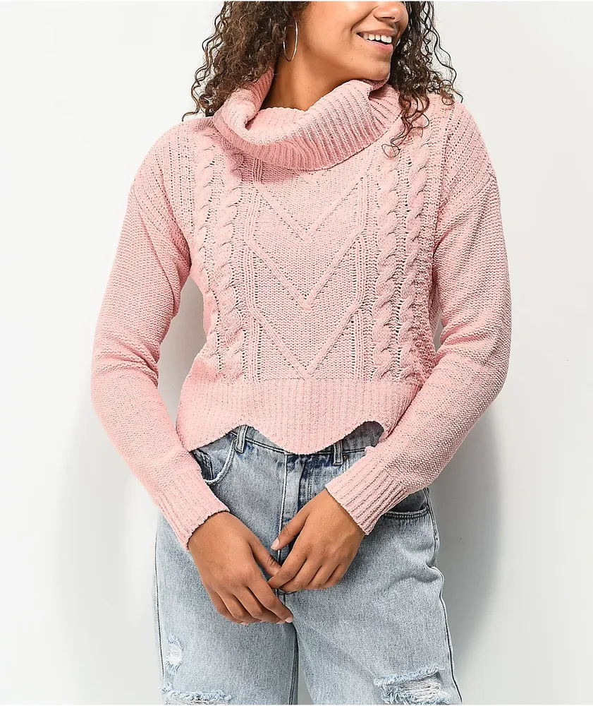 Chenille scalloped sweater online