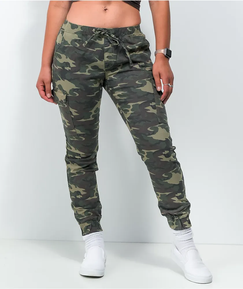 Almost Famous Green Camo Cargo Jogger Pants Mall of America
