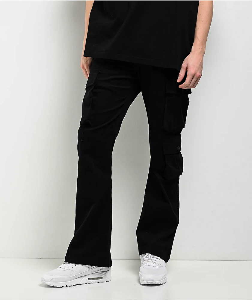 American Stitch Black Flare Cargo Pants | Liberty Center