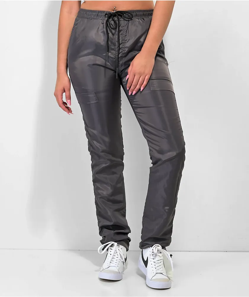 American Stitch Grey Satin Jogger Pants CoolSprings Galleria