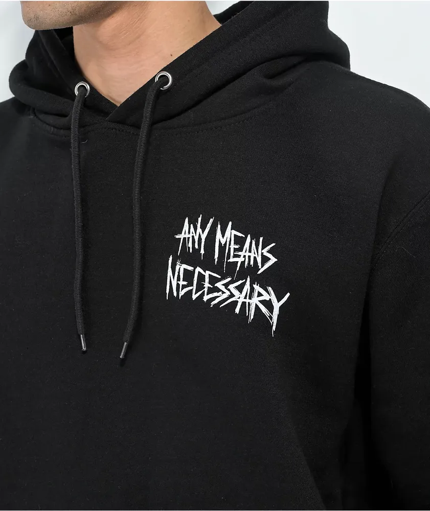 Any Means Necessary Always Smile Black Hoodie | Arden Fair