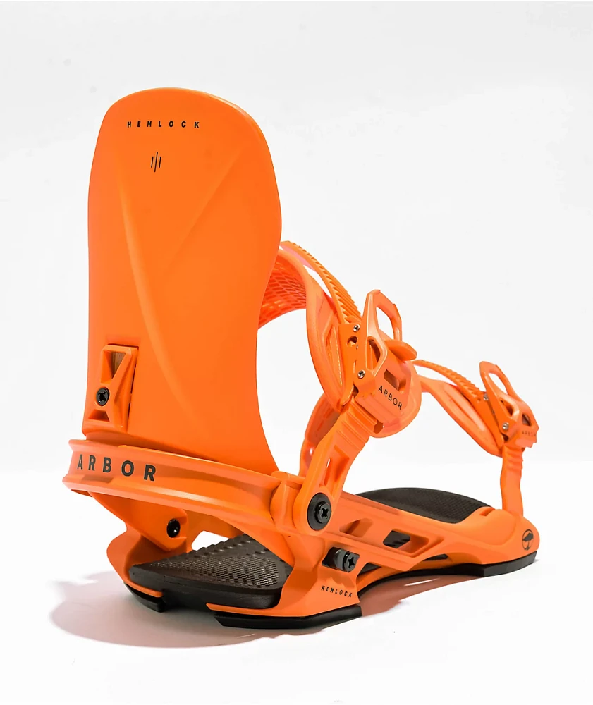 Arbor Hemlock Orange Snowboard Bindings | Arden Fair